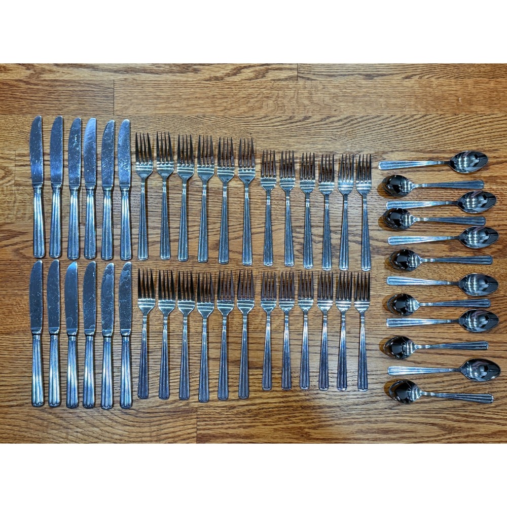 Wallace Centennial 18/10 Stainless Steel Flatware Set 48pc Service for 12 Korea